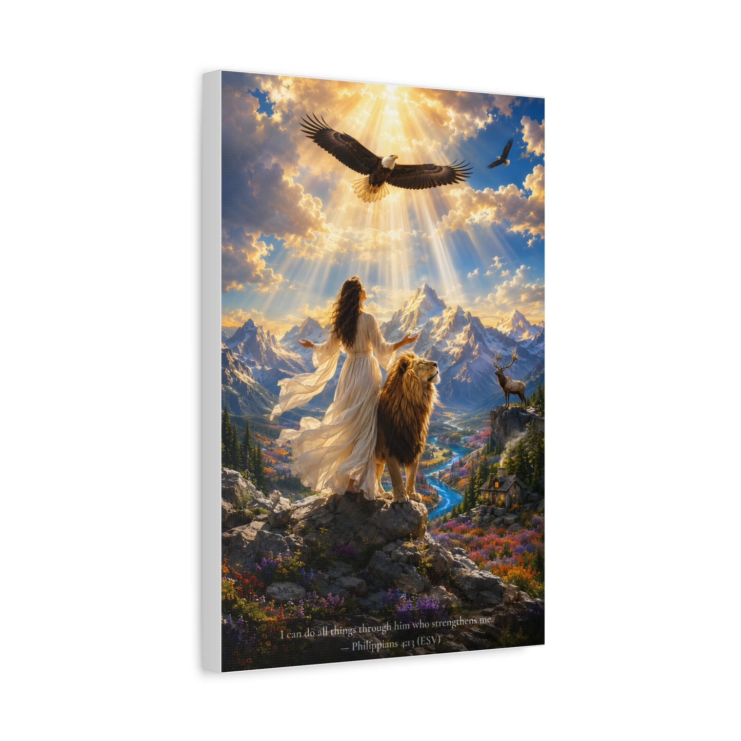 Through Him Who Strengthens Me — Vibrant Canvas | Philippians 4:13