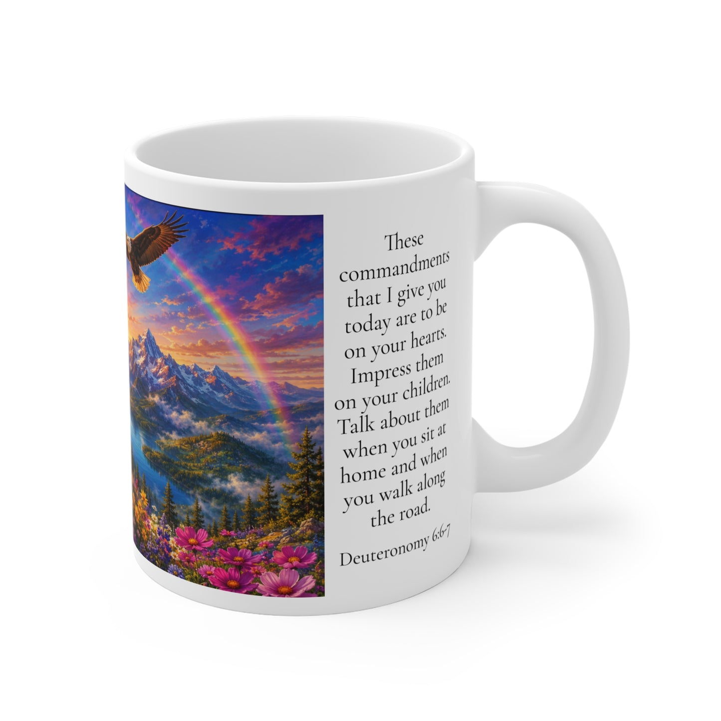 Impress Them on Your Children Coffee Mug 11oz — Deuteronomy 6:6-7 Christian Family Gift