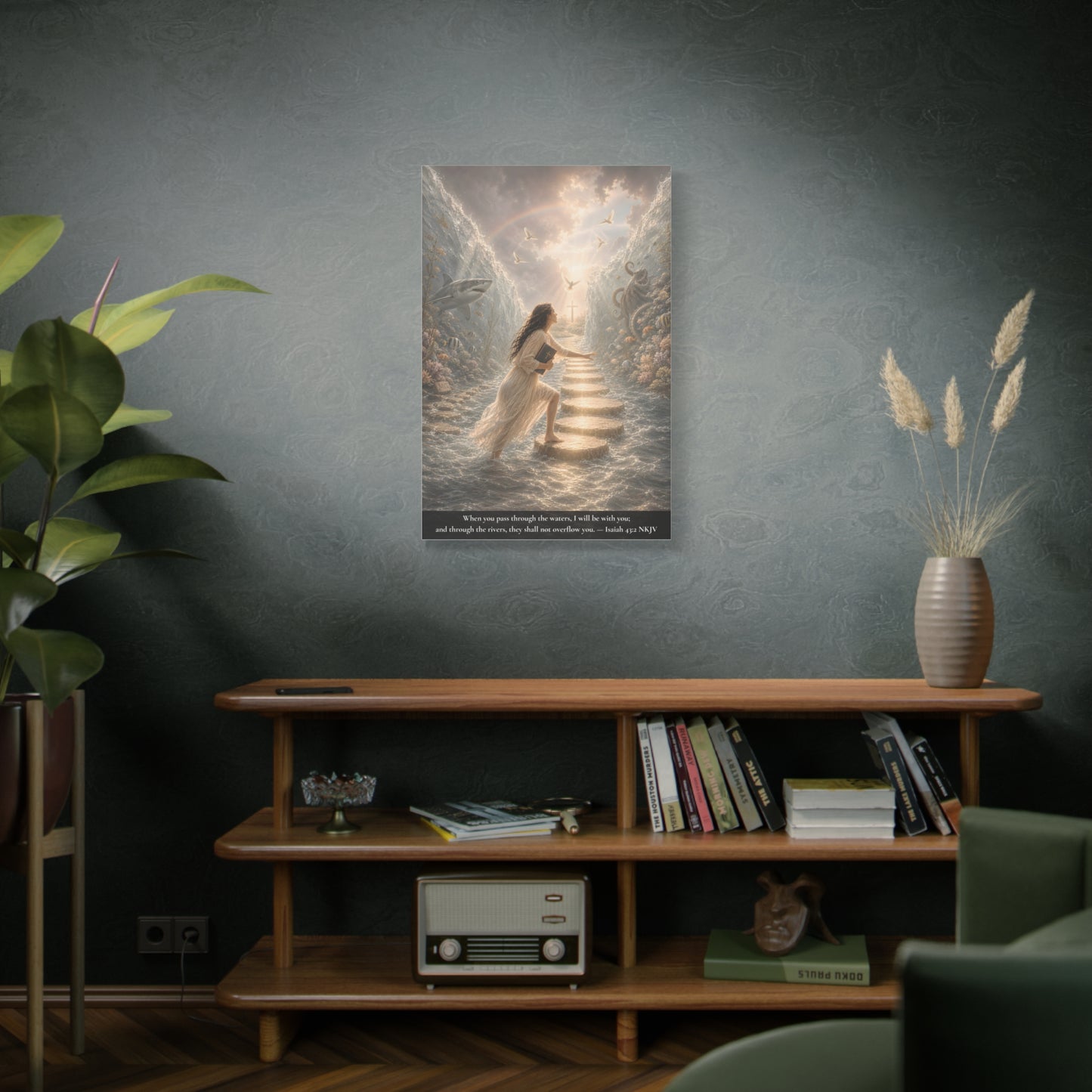 When You Pass Through the Waters — Isaiah 43:2 | Classic Christian Canvas Art