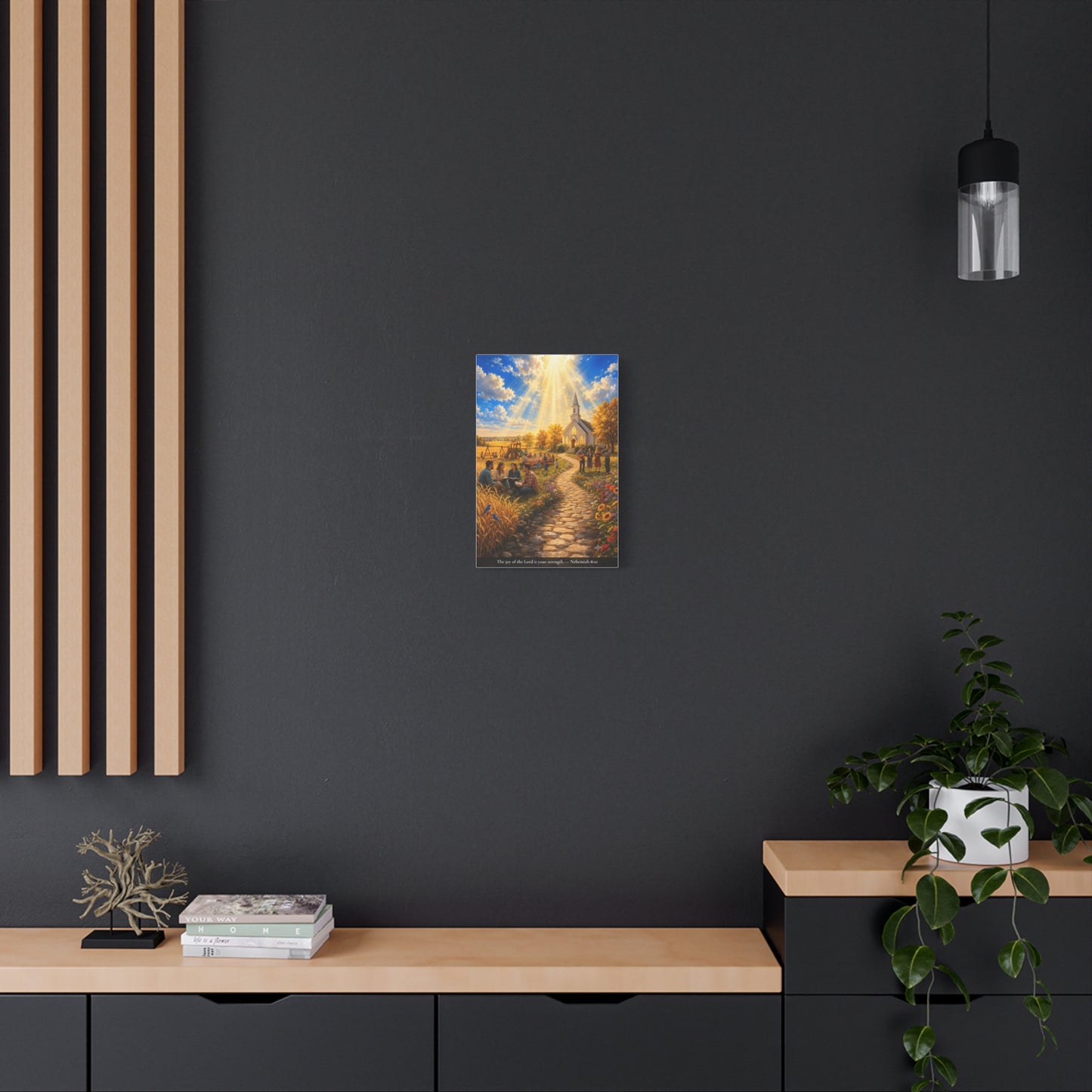 The Joy of the Lord — Nehemiah 8:10 — Vibrant Edition — Christian Canvas Wall Art