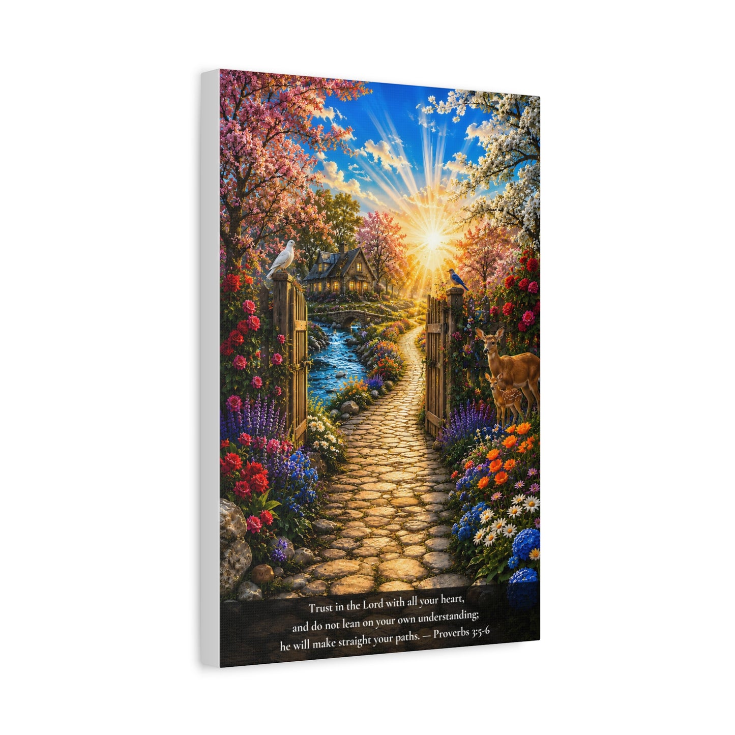 Trust in the Lord — Proverbs 3:5-6 — Vibrant Edition — Christian Canvas Wall Art