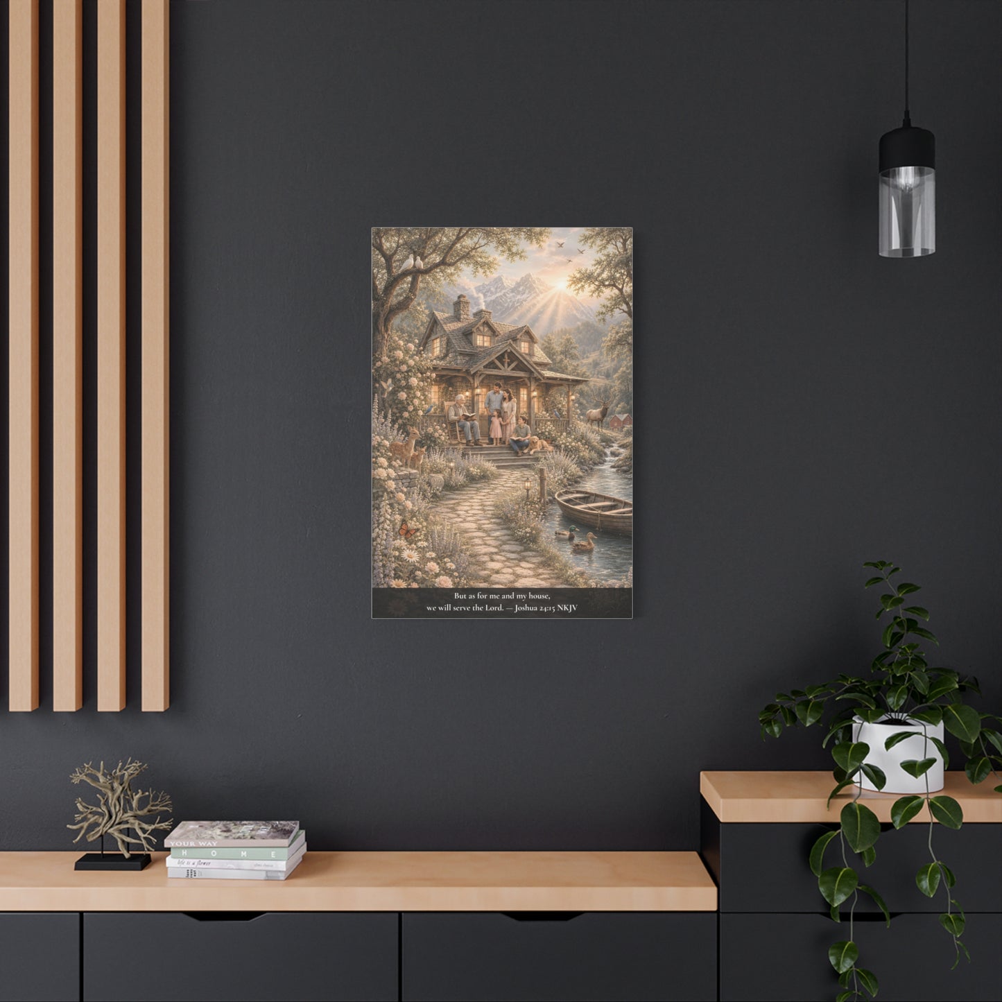 As for Me and My House — Joshua 24:15 | Classic Christian Canvas Art