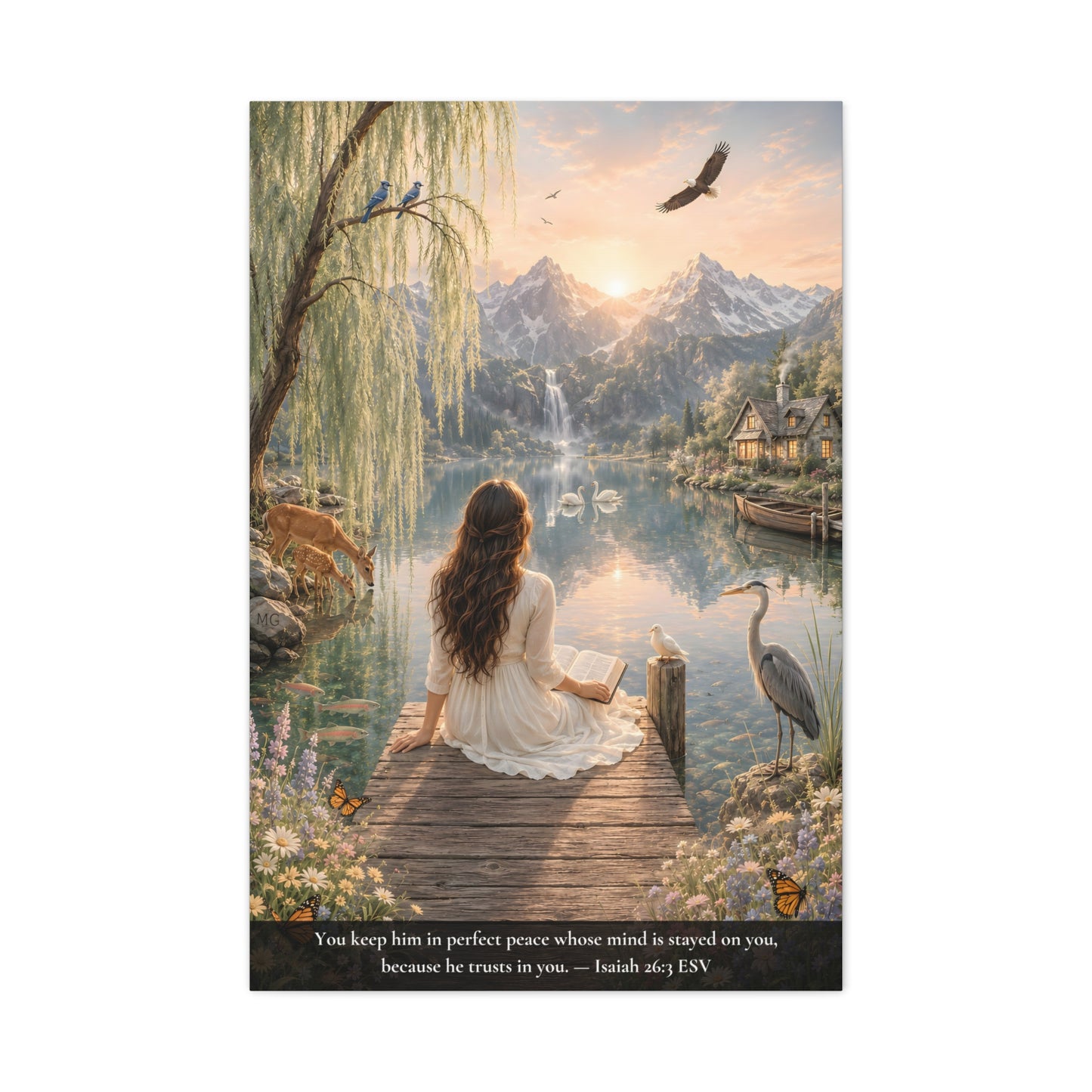 Kept in Perfect Peace — Isaiah 26:3 | Classic Christian Canvas Art