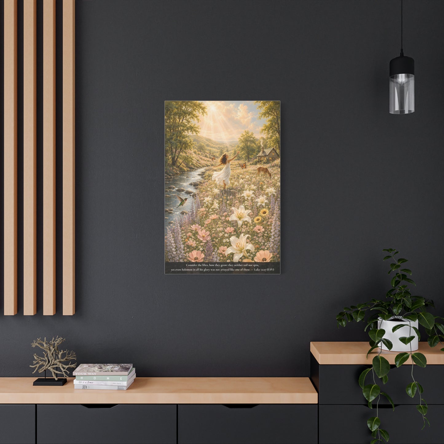 Consider the Lilies — Luke 12:27 — Classic Edition — Christian Canvas Wall Art