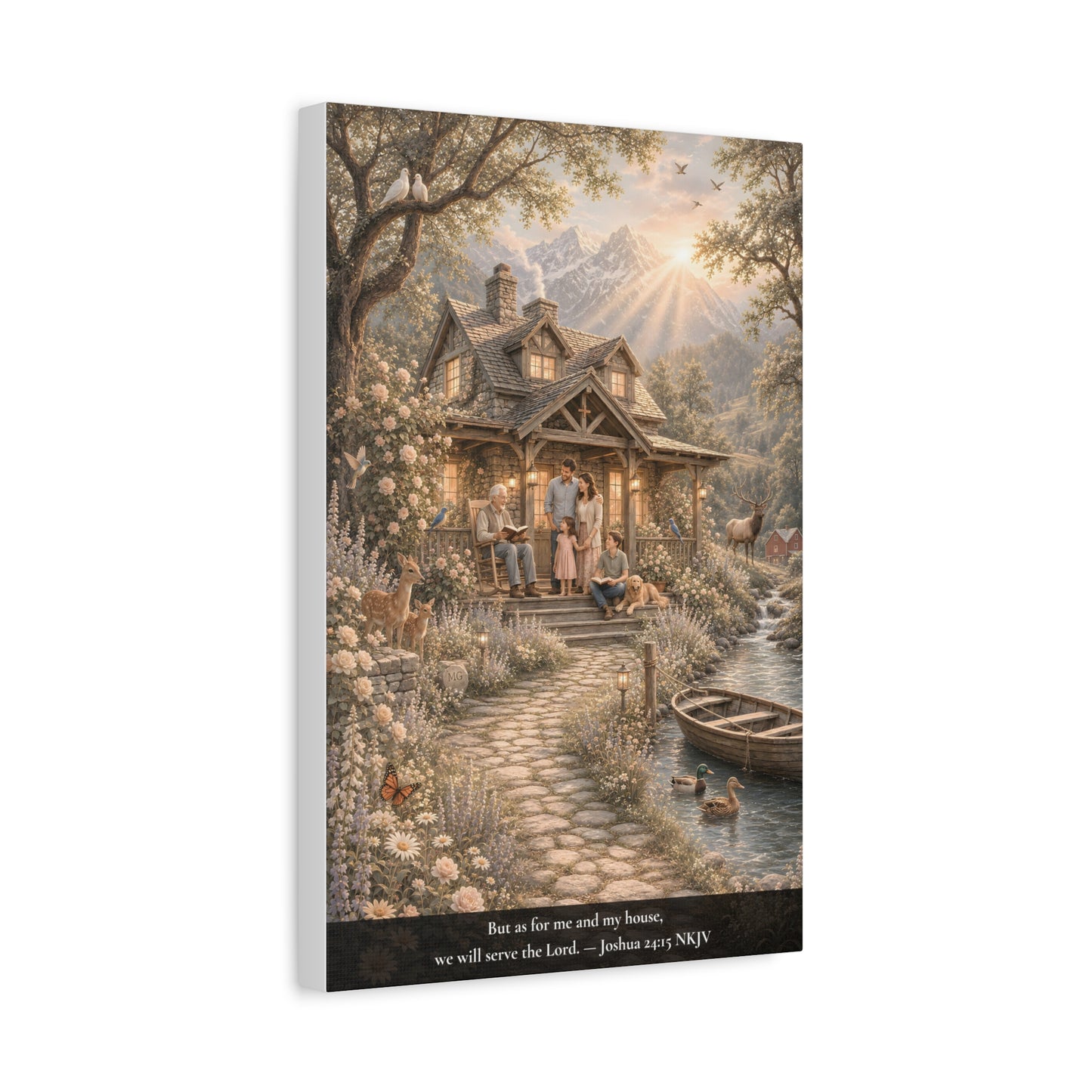 As for Me and My House — Joshua 24:15 | Classic Christian Canvas Art