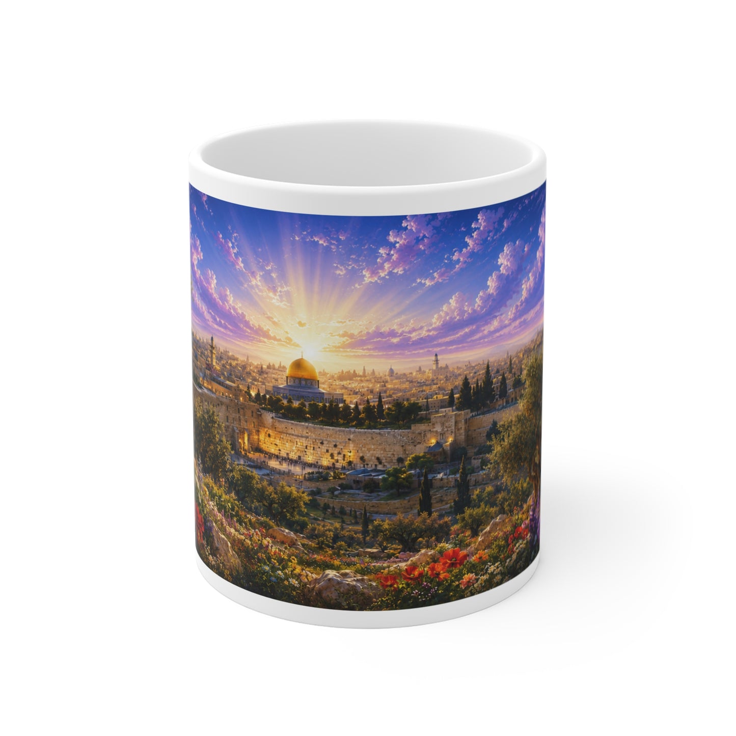Pray for the Peace of Jerusalem Coffee Mug 11oz — Psalm 122:6 Christian Gift