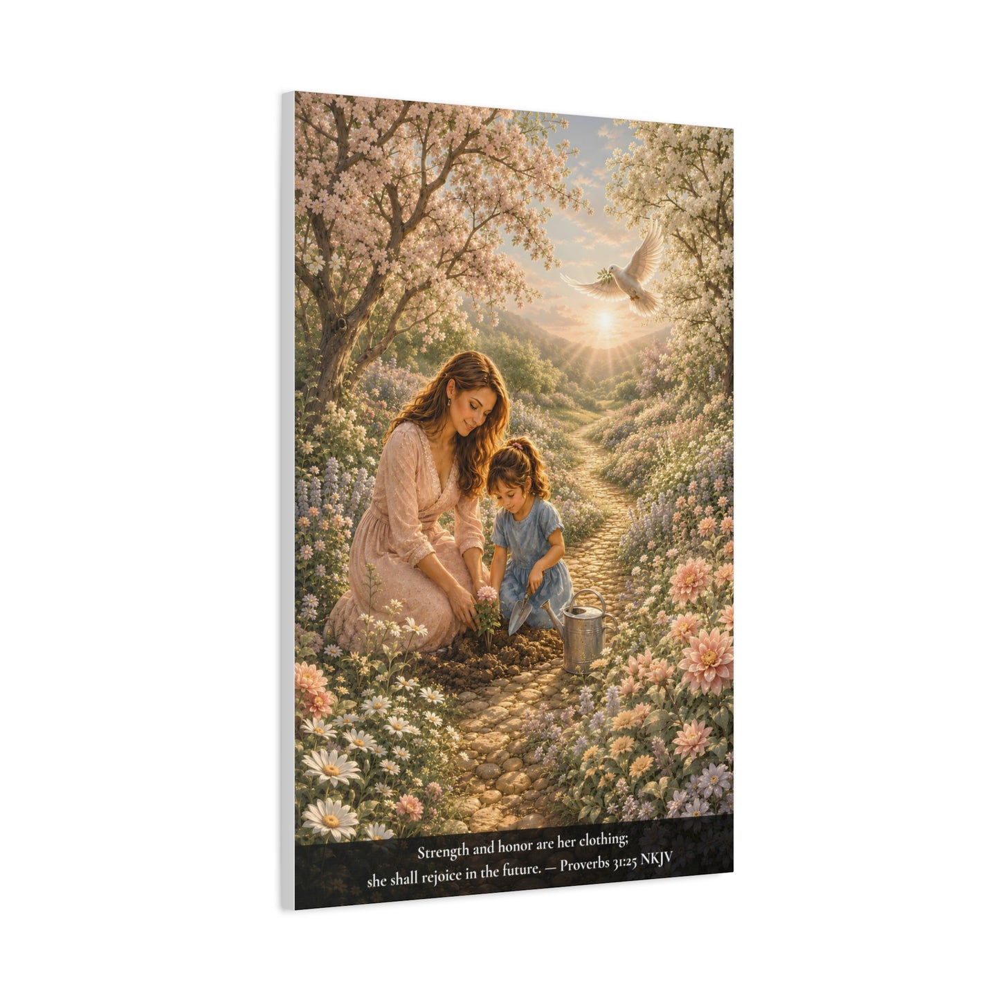 Clothed in Strength and Honor | Proverbs 31:25 Canvas Wall Art — Classic Edition