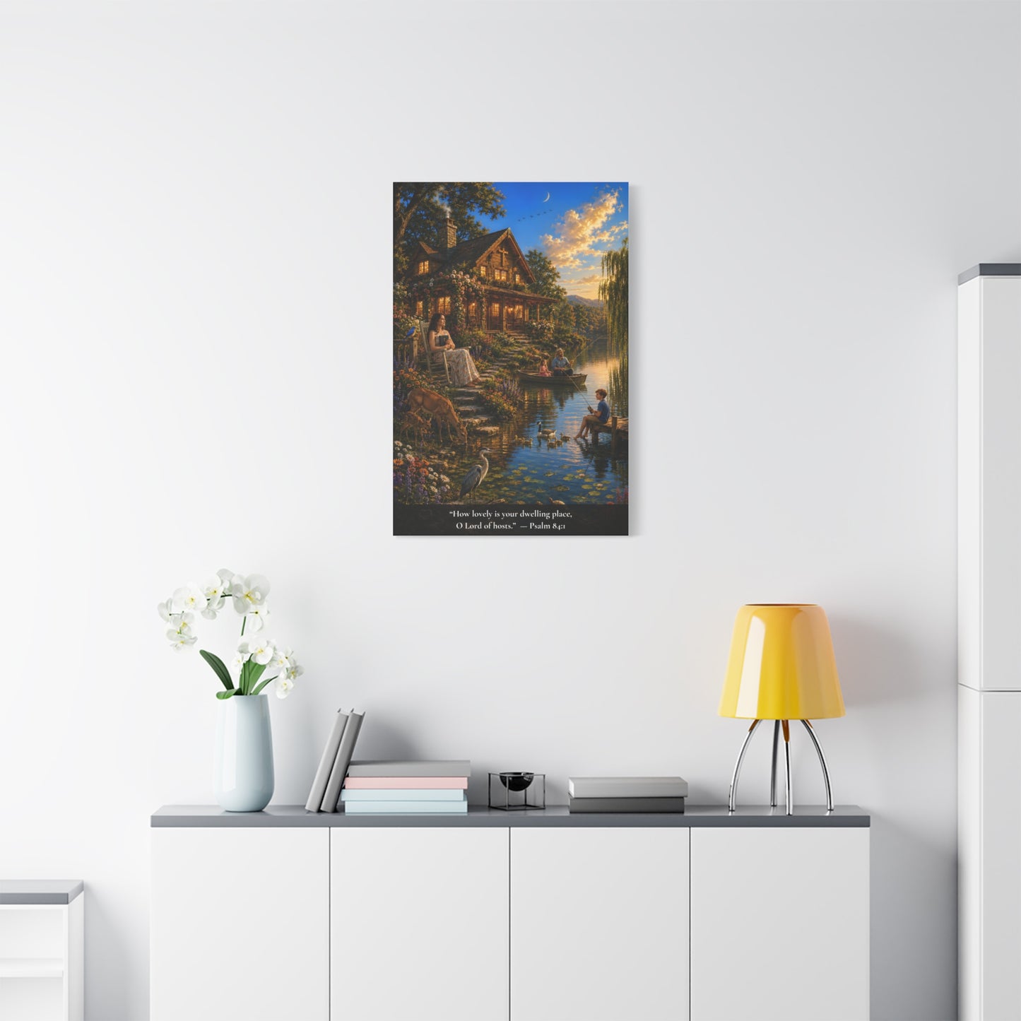 How Lovely Is Your Dwelling Place — Psalm 84:1 — Vibrant Edition — Christian Canvas Wall Art