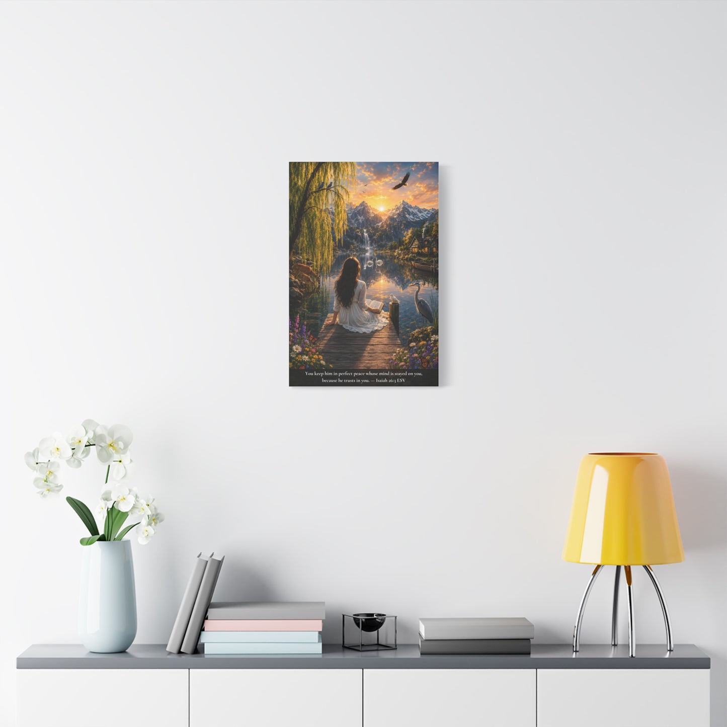 Kept in Perfect Peace — Isaiah 26:3 | Vibrant Christian Canvas Wall Art