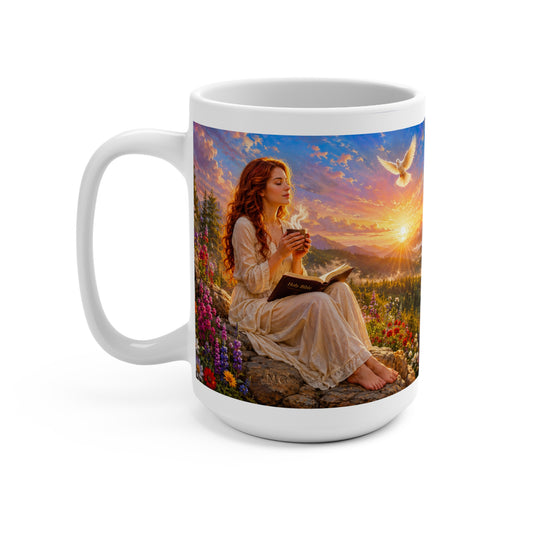 His Mercies Are New Every Morning Coffee Mug 15oz - Lamentations 3:23 Christian Gift