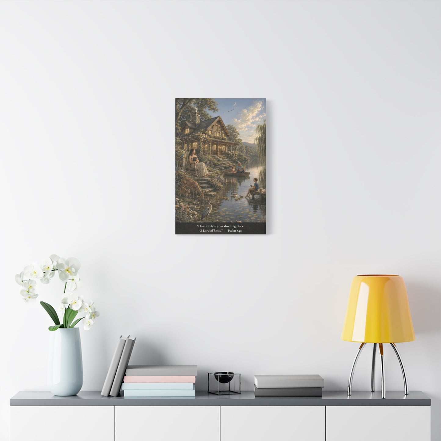 How Lovely Is Your Dwelling Place — Psalm 84:1 — Classic Edition — Christian Canvas Wall Art