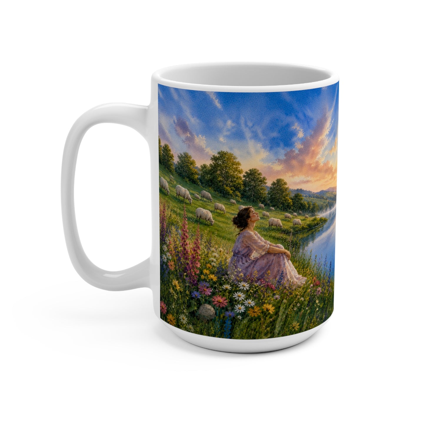 He Leads Me Beside Still Waters 15oz for Her - Psalm 23:2 Gift
