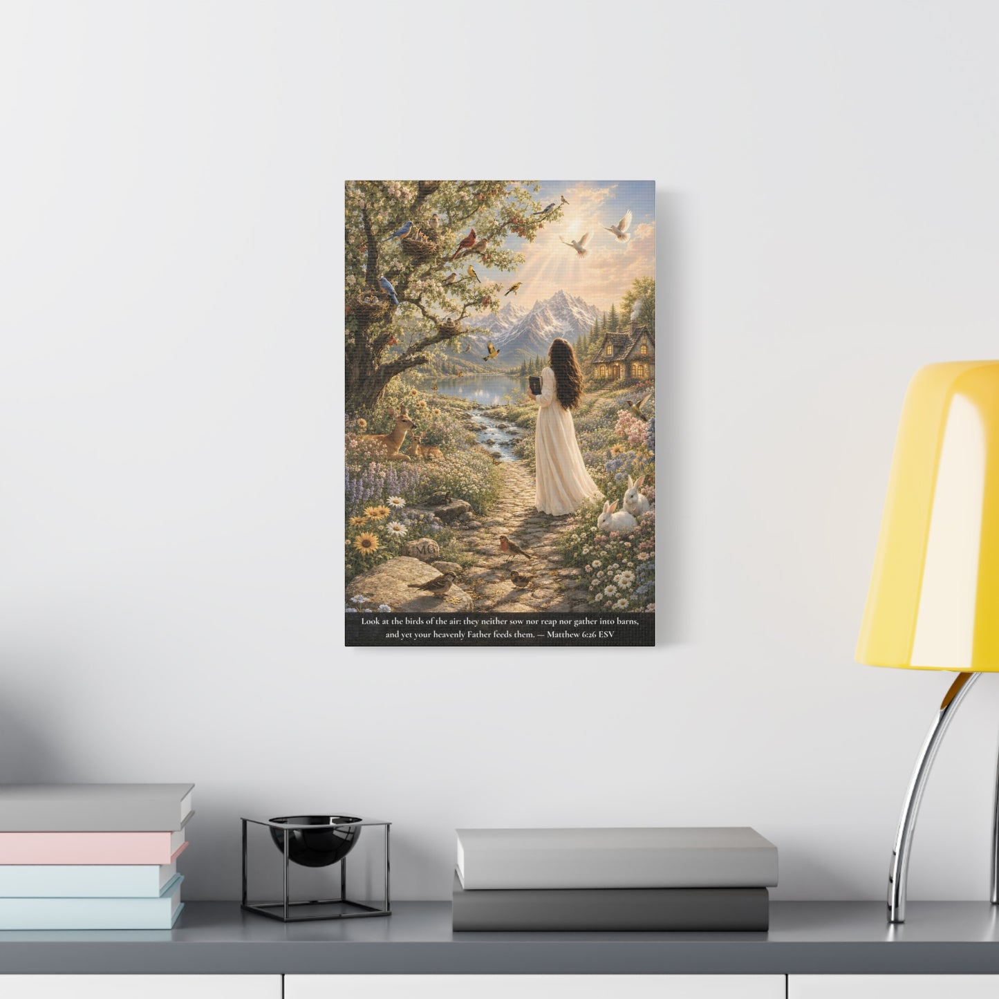 Consider the Birds of the Air — Matthew 6:26 | Classic Christian Canvas Art