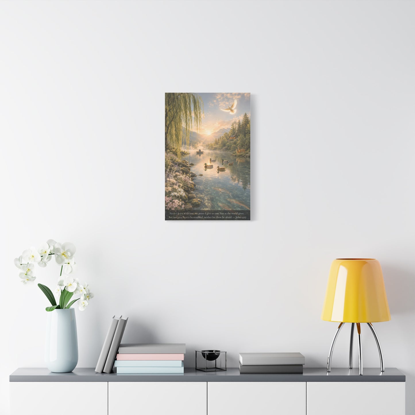 The Peace He Gives — Classic Canvas Wall Art | John 14:27