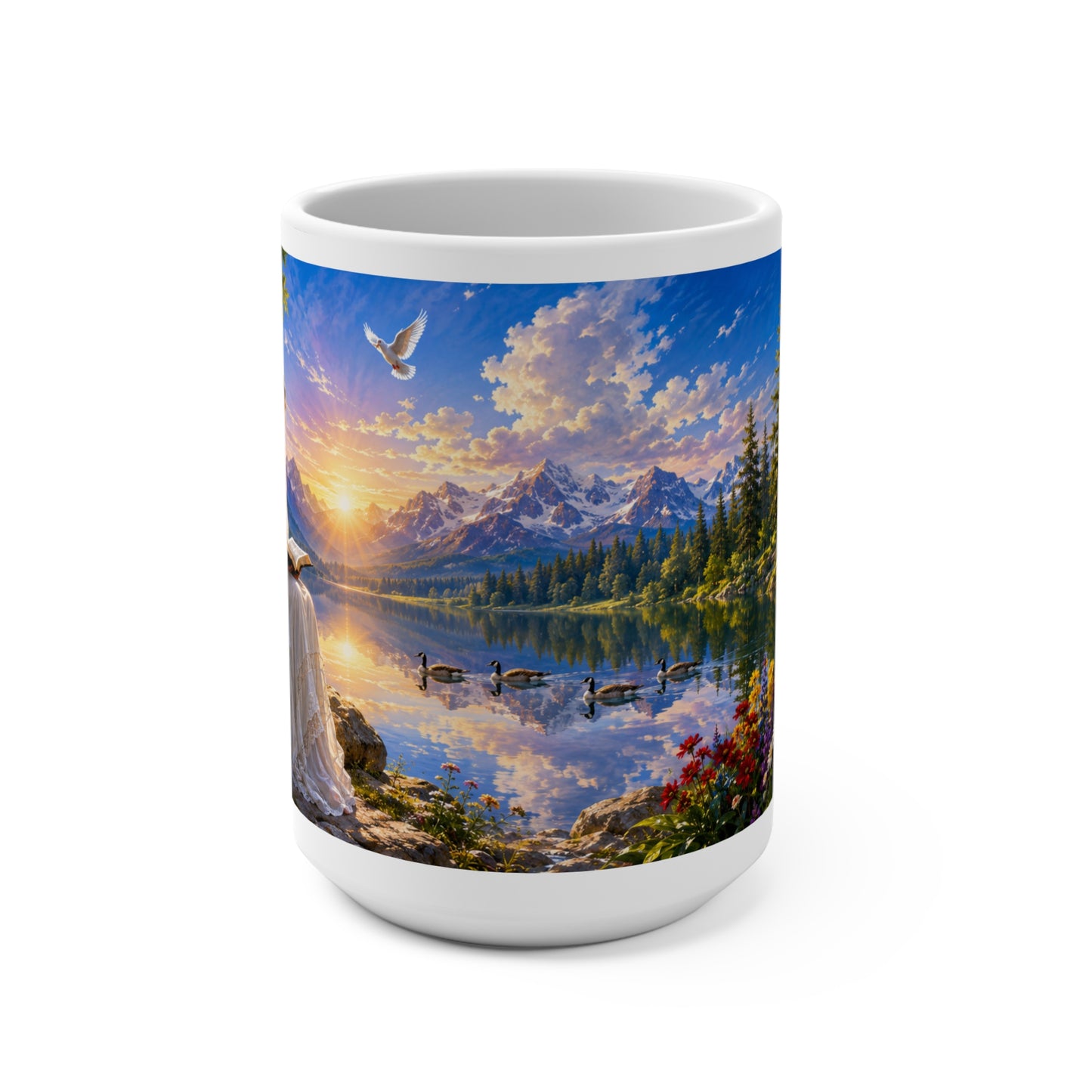 Be Still and Know That I Am God Coffee Mug 15oz for Her - Psalm 46:10 Christian Gift