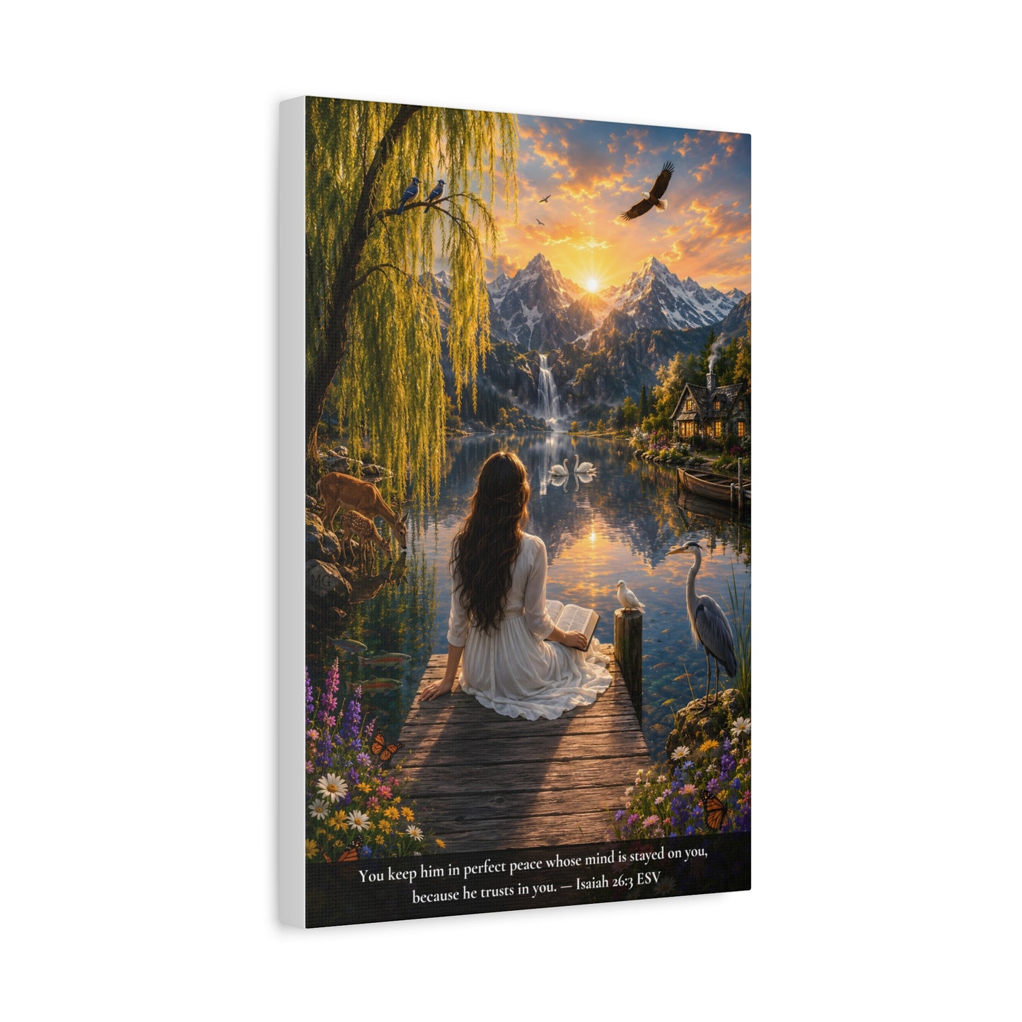 Kept in Perfect Peace — Isaiah 26:3 | Vibrant Christian Canvas Wall Art