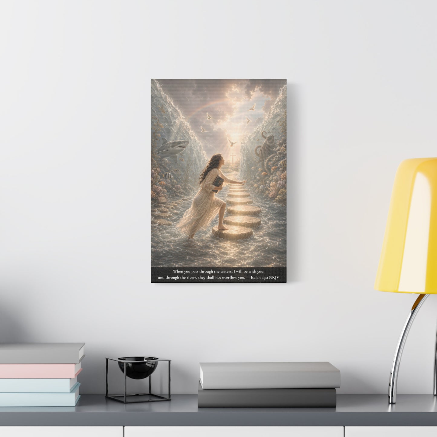 When You Pass Through the Waters — Isaiah 43:2 | Classic Christian Canvas Art