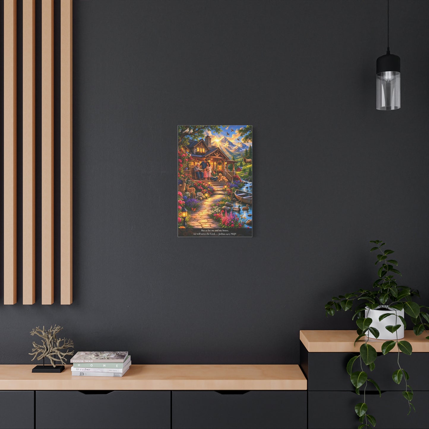As for Me and My House — Joshua 24:15 | Vibrant Christian Canvas Wall Art