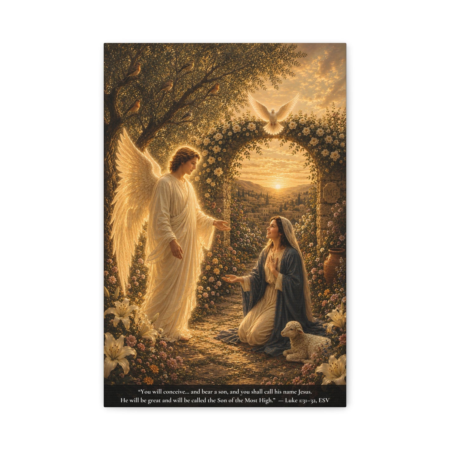 The Annunciation — Luke 1:28-38 |  Classic Christian Canvas Art