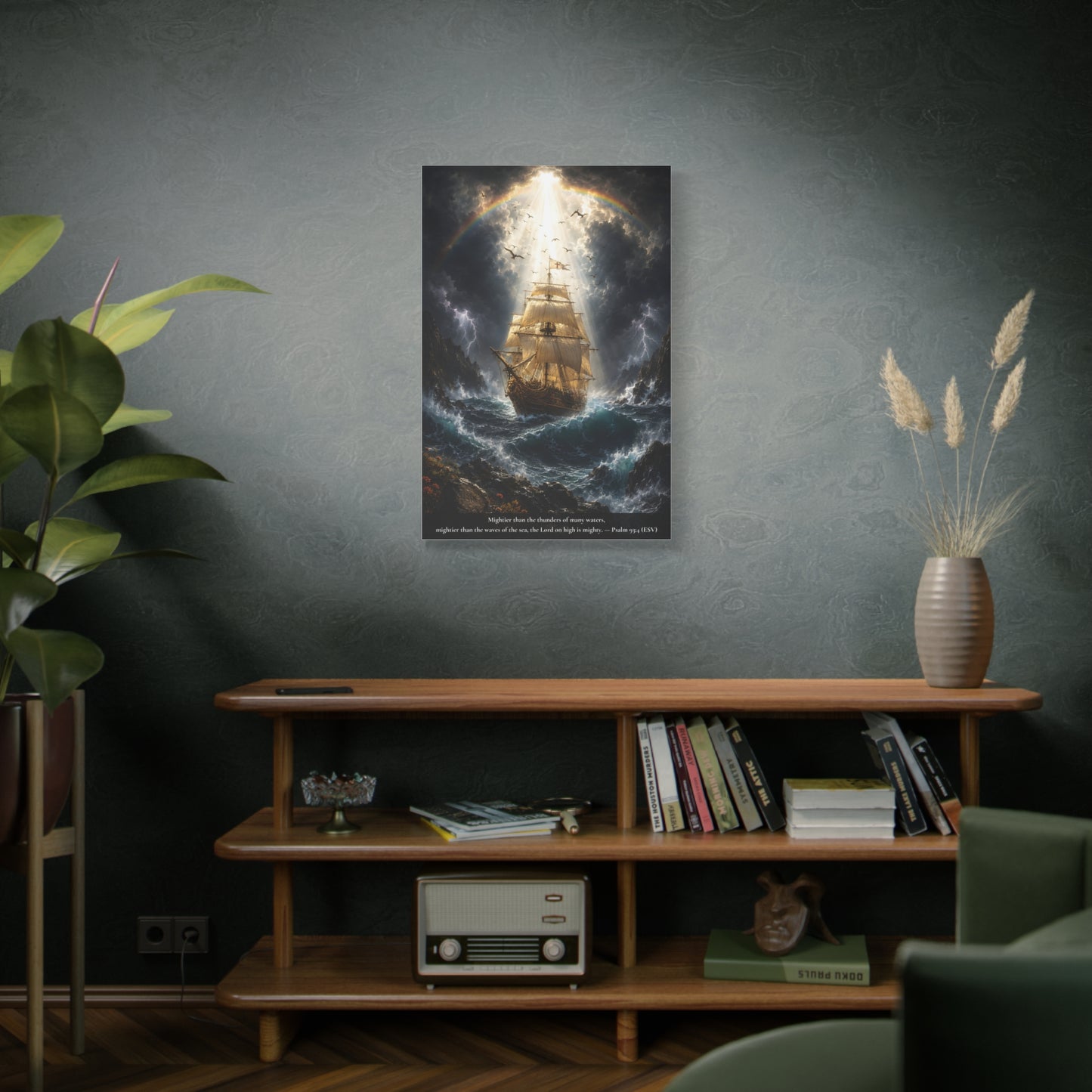 Protection Through the Storm — Vibrant Canvas Wall Art | Psalm 93:4