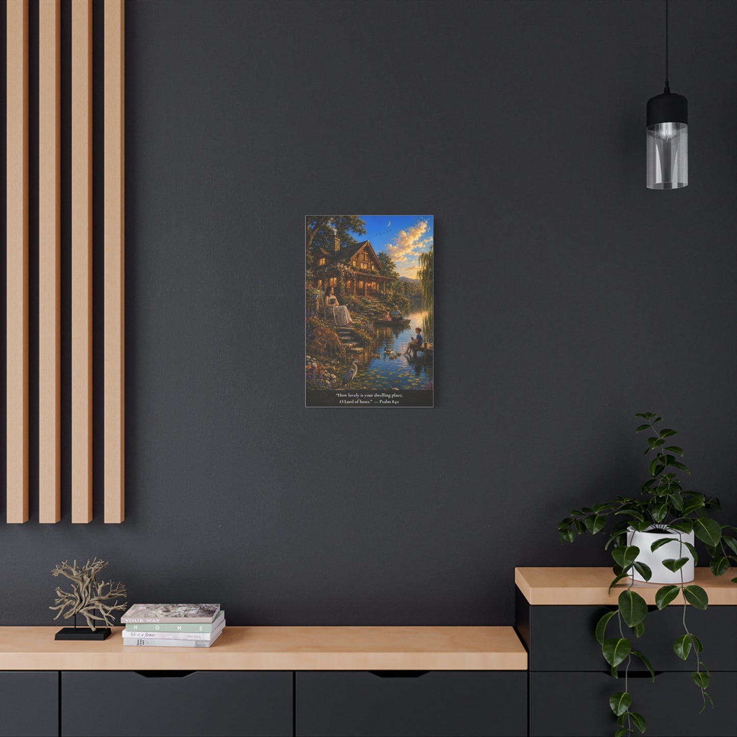 How Lovely Is Your Dwelling Place — Psalm 84:1 — Vibrant Edition — Christian Canvas Wall Art