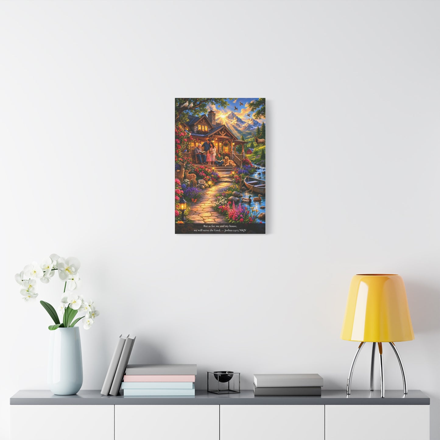 As for Me and My House — Joshua 24:15 | Vibrant Christian Canvas Wall Art