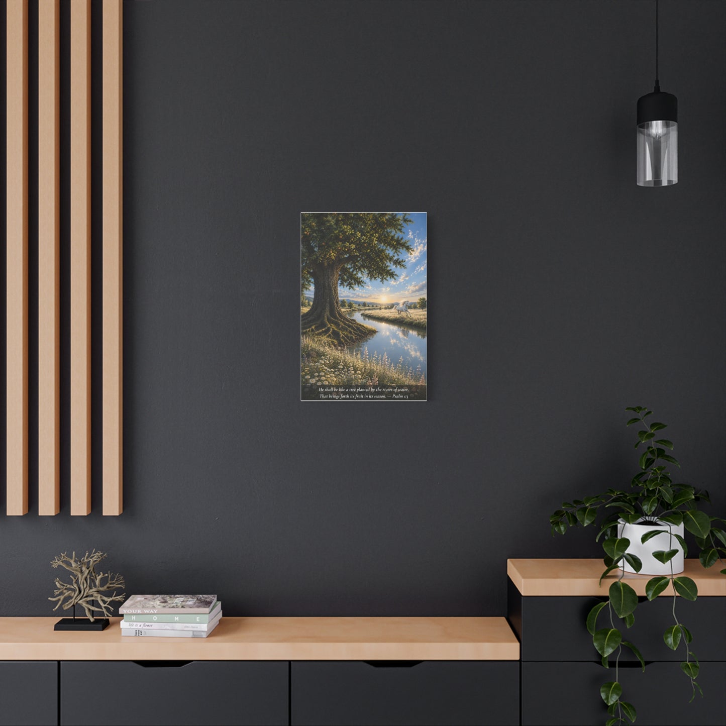 The River and the Tree — Classic Canvas Wall Art | Psalm 1:3