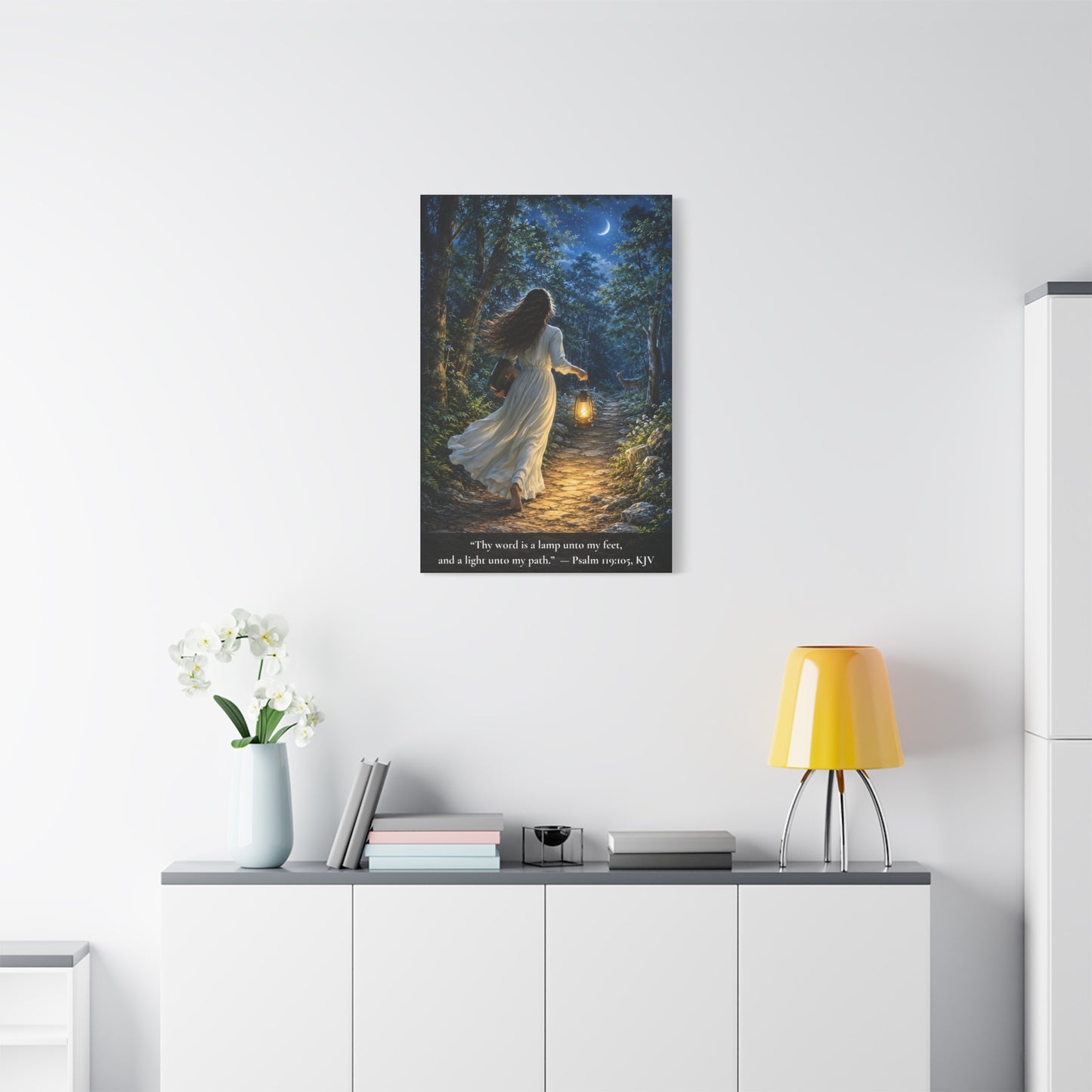 Thy Word Is a Lamp — Psalm 119:105 | Vibrant Christian Canvas Wall Art