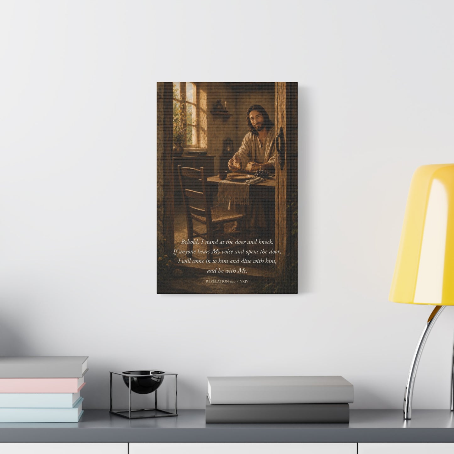 Behold I Stand at the Door — Revelation 3:20 | Quiet Grace Wall Art