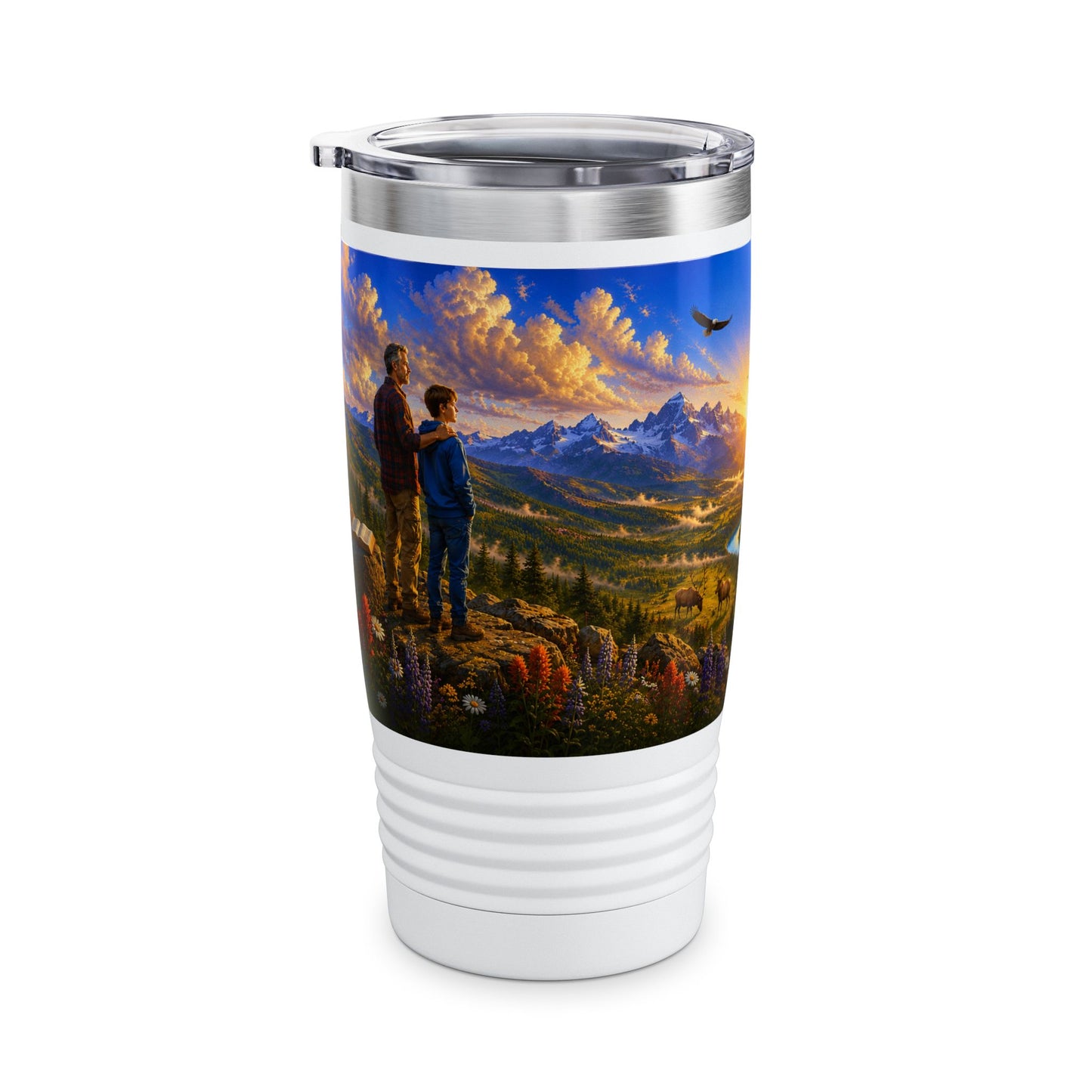 Iron Sharpens Iron Tumbler 20oz for Him - Proverbs 27:17 Christian Gift