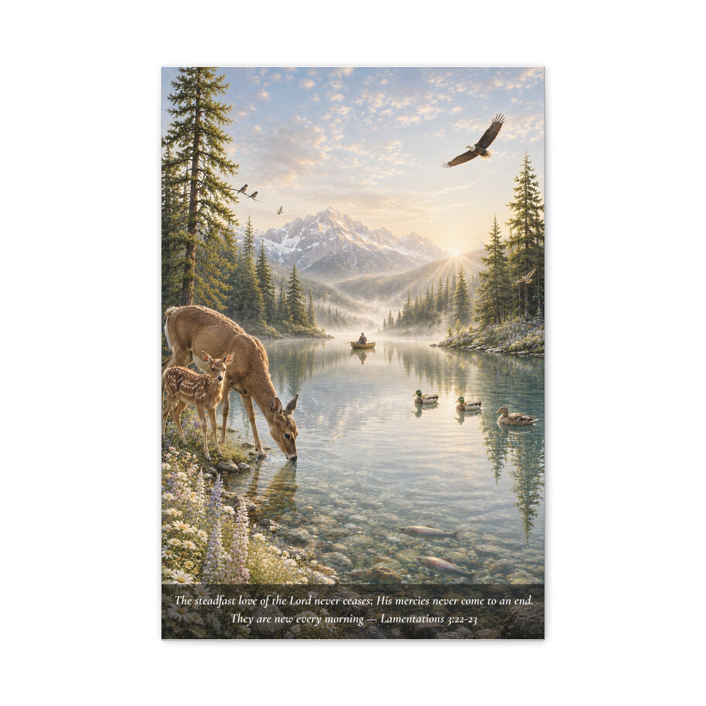 New Every Morning — Classic Canvas Wall Art | Lamentations 3:22-23