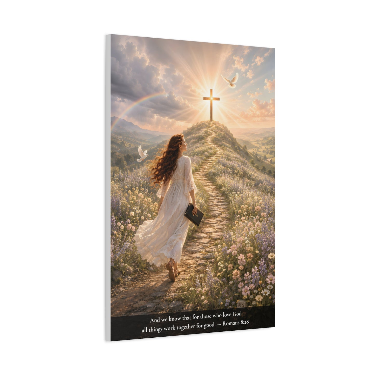 All Things Work Together — Romans 8:28 — Classic Edition — Christian Canvas Wall Art