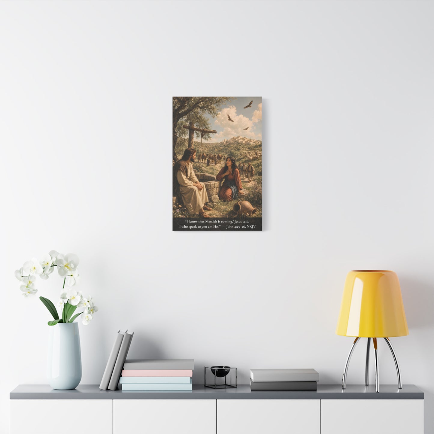 Woman at the Well — John 4:26 | Classic Christian Canvas Art