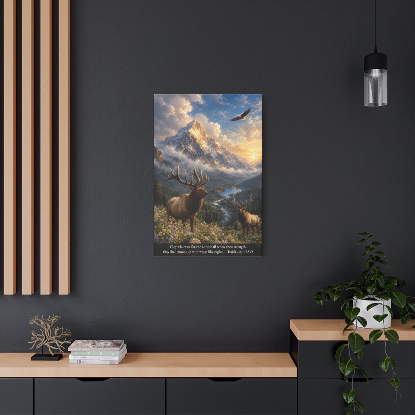 The Eagle and the Mountain — Classic Canvas Wall Art | Isaiah 40:31