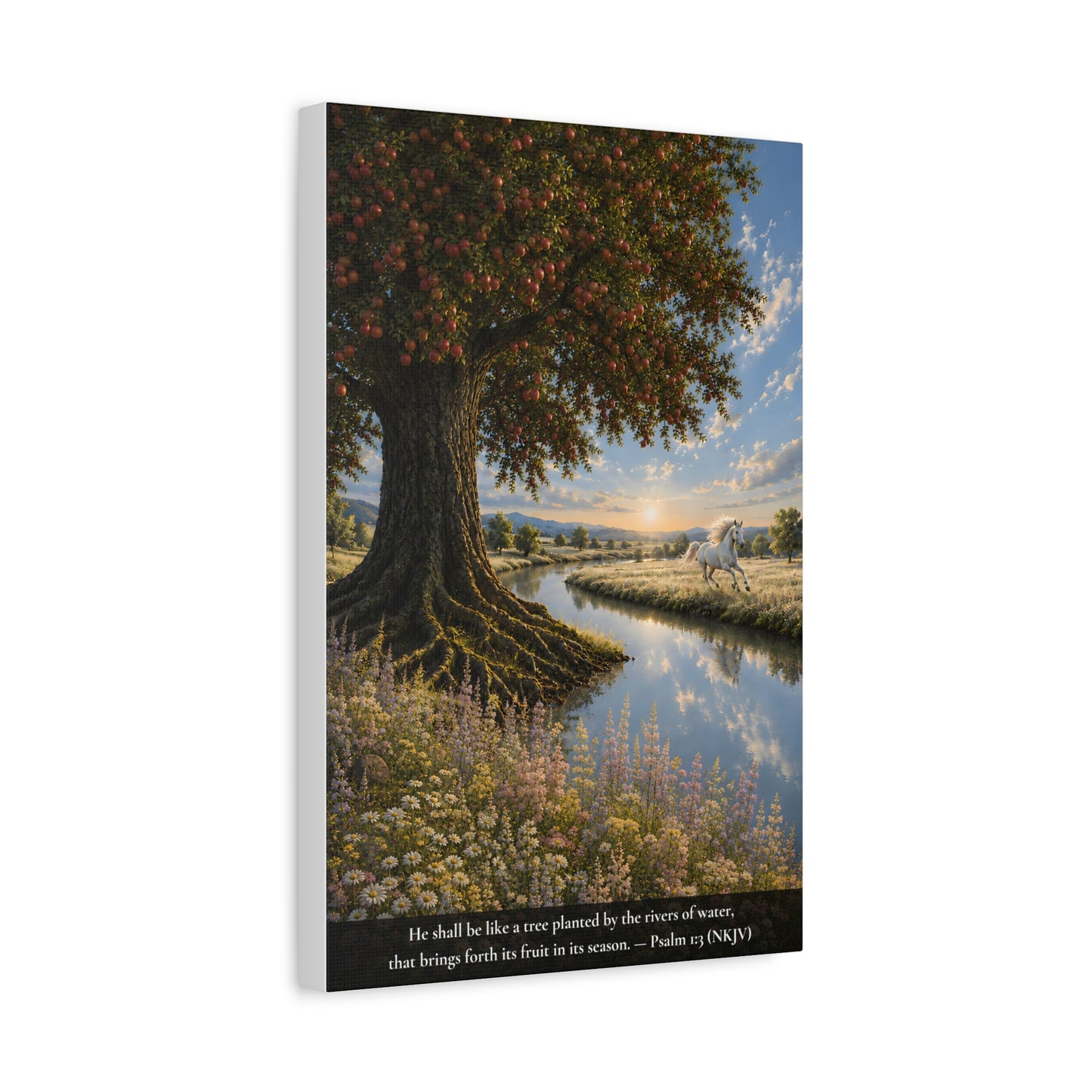 The River and the Tree — Classic Canvas Wall Art | Psalm 1:3