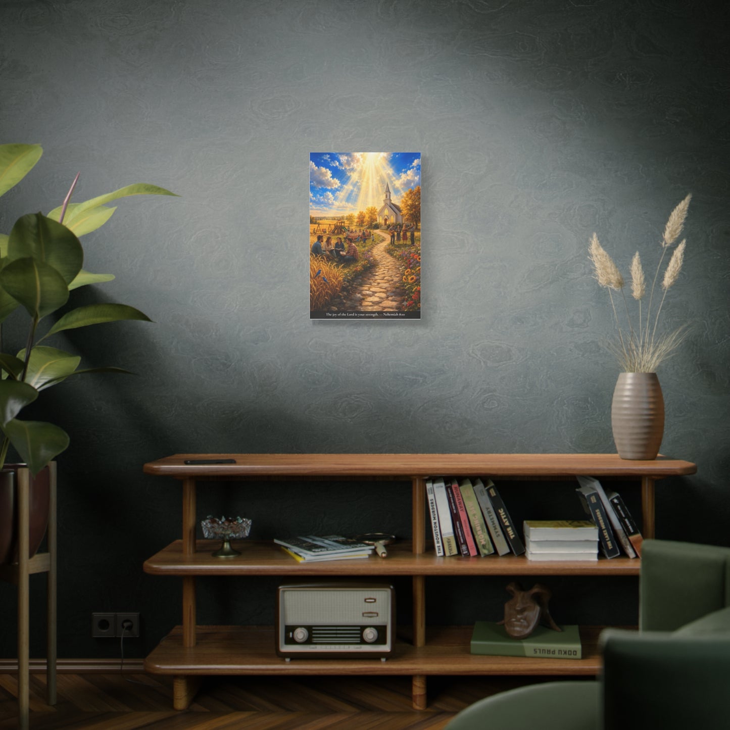The Joy of the Lord — Nehemiah 8:10 — Vibrant Edition — Christian Canvas Wall Art