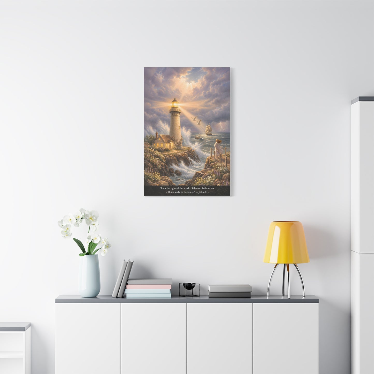 I Am the Light of the World — John 8:12 — Classic Edition — Christian Canvas Wall Art
