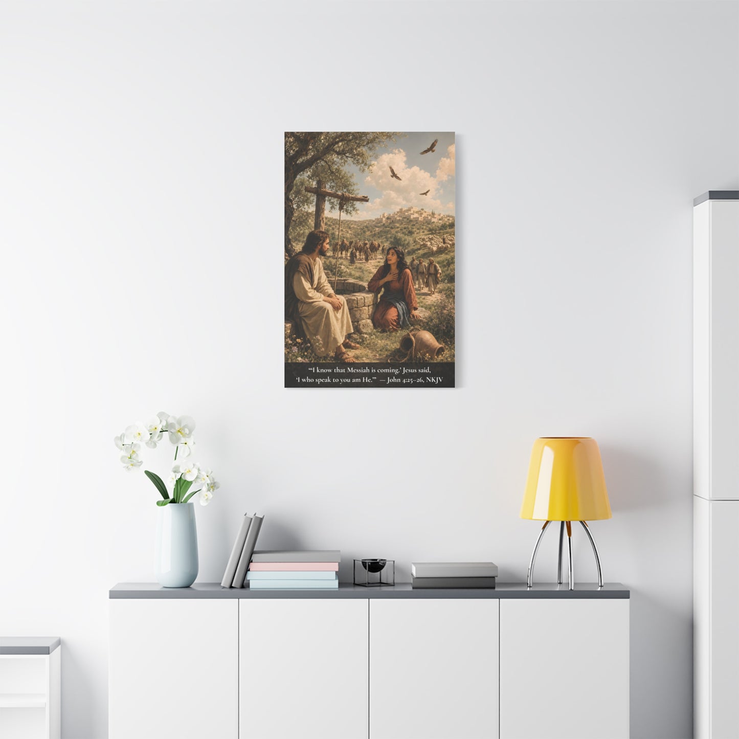 Woman at the Well — John 4:26 | Classic Christian Canvas Art