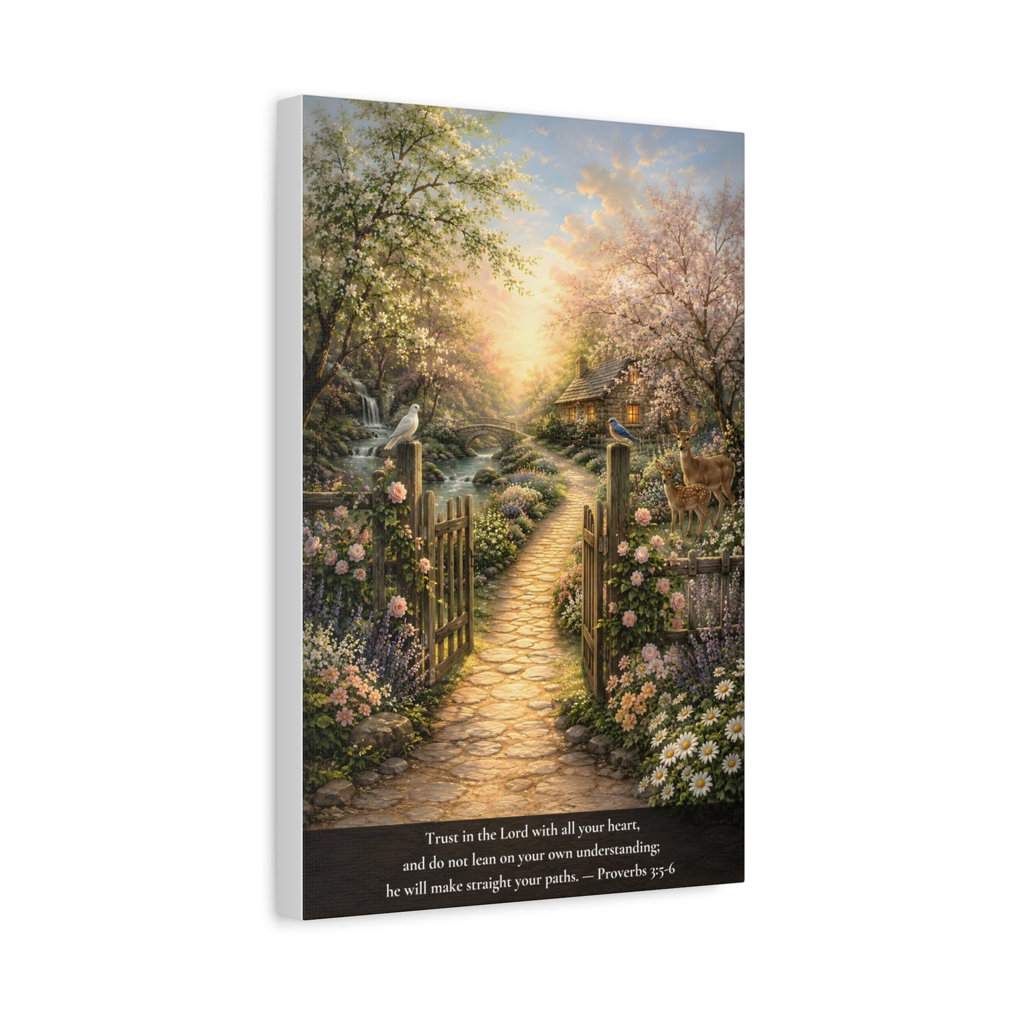 Trust in the Lord — Proverbs 3:5-6 — Classic Edition — Christian Canvas Wall Art