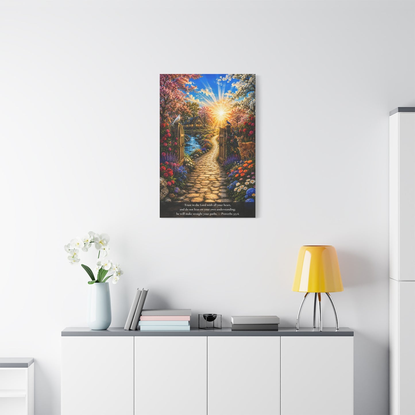 Trust in the Lord — Proverbs 3:5-6 — Vibrant Edition — Christian Canvas Wall Art