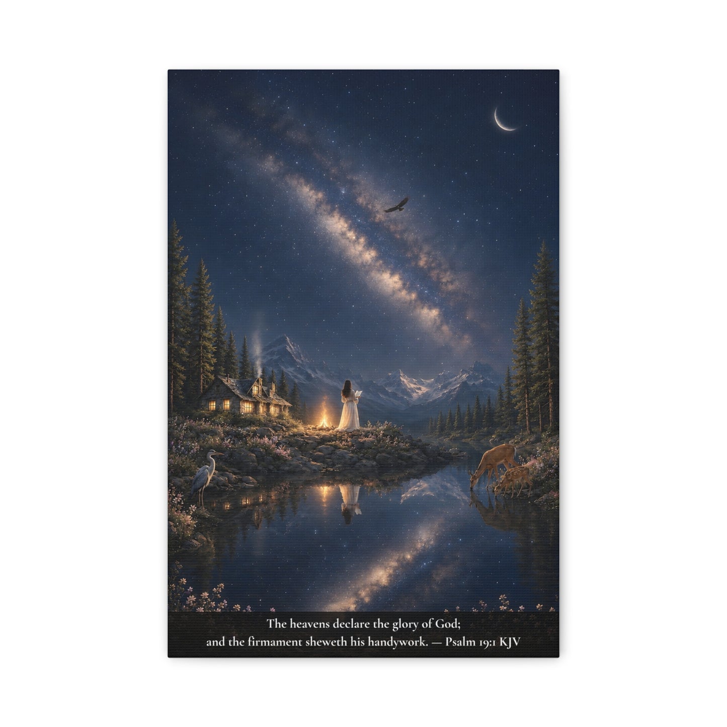 The Heavens Declare His Glory — Psalm 19:1 | Classic Christian Canvas Art