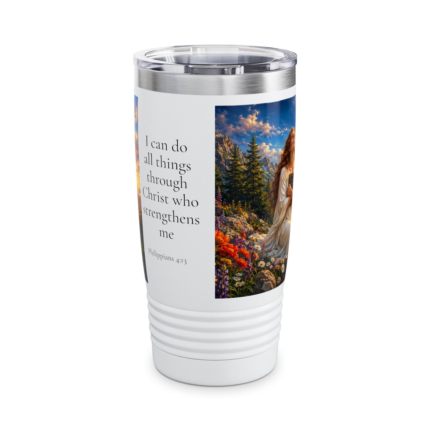 I Can Do All Things Through Christ Tumbler 20oz for Her - Philippians 4:13 Christian Gift