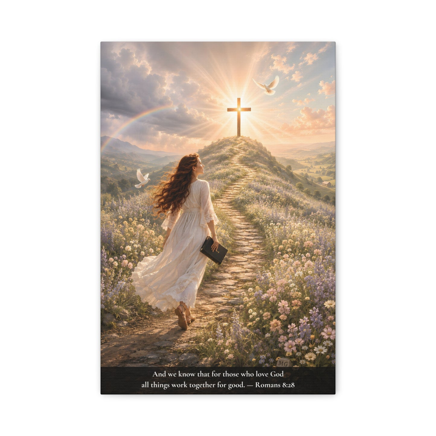 All Things Work Together — Romans 8:28 — Classic Edition — Christian Canvas Wall Art