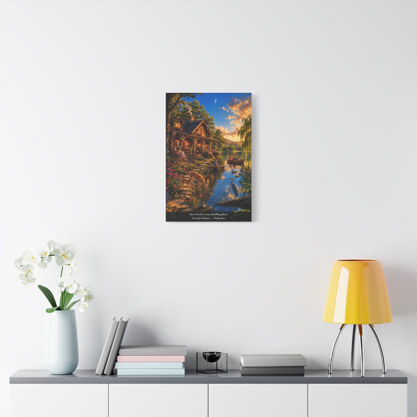 How Lovely Is Your Dwelling Place — Psalm 84:1 — Vibrant Edition — Christian Canvas Wall Art