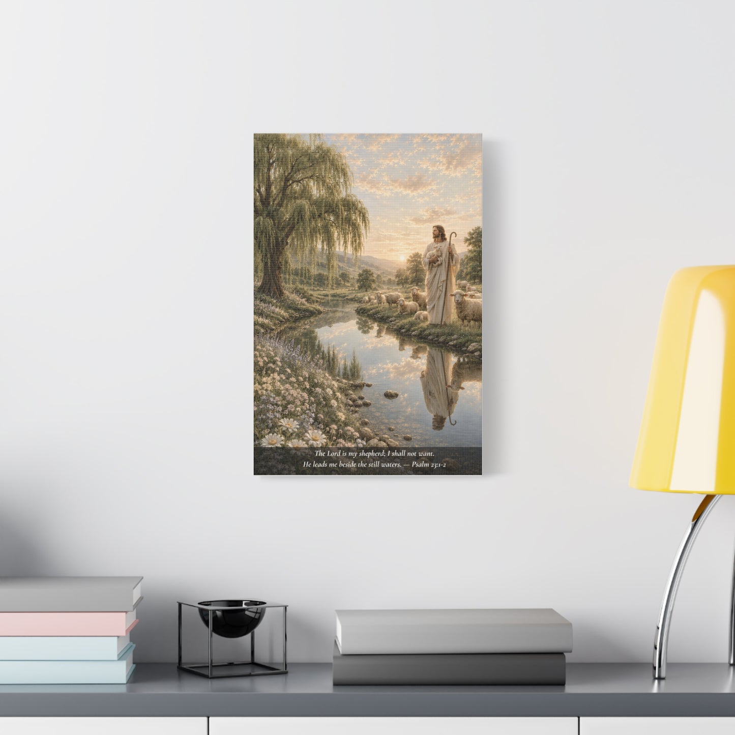 The Lord Is My Shepherd — Classic Canvas Wall Art | Psalm 23:1-2