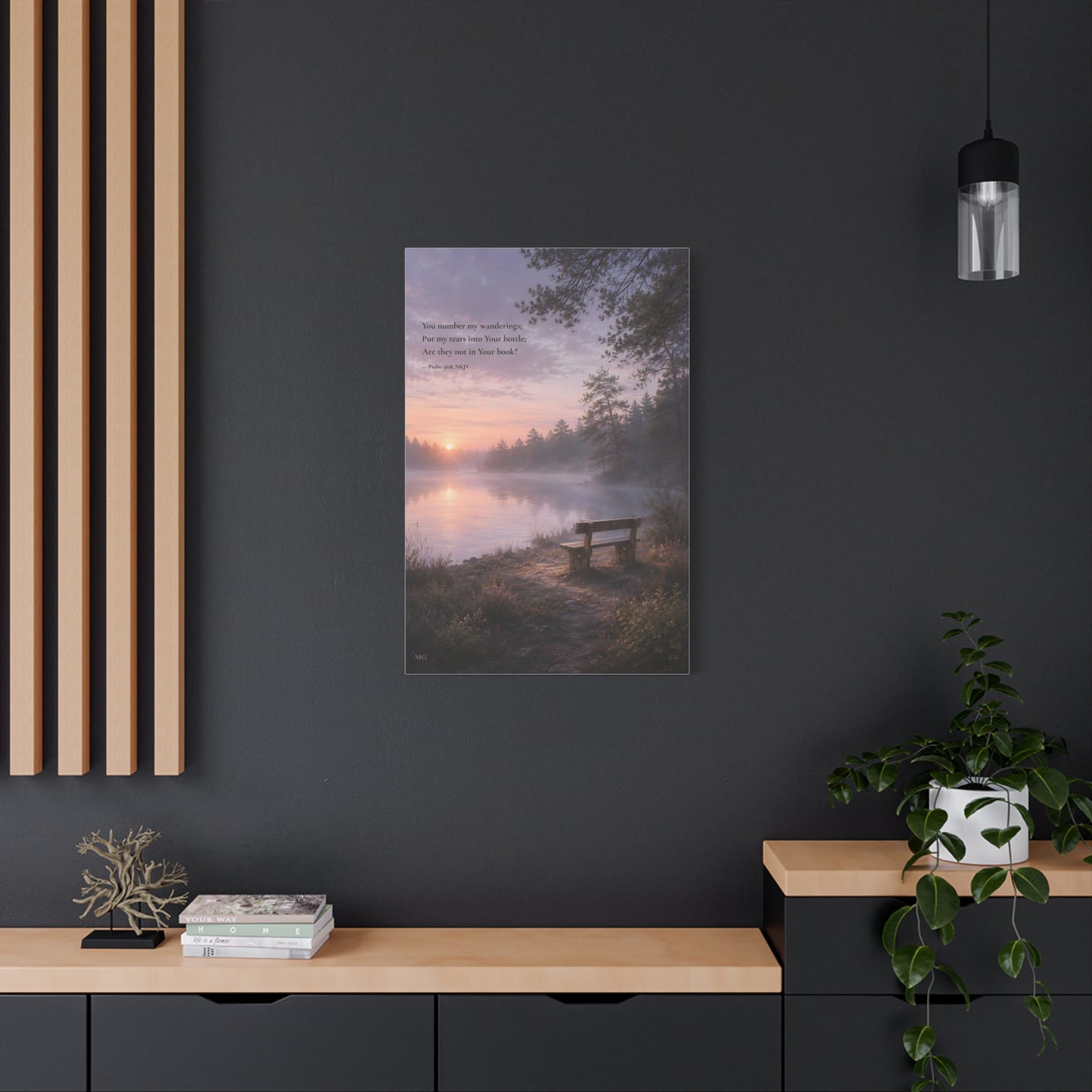 Every Tear Remembered — Psalm 56:8 | Quiet Grace Canvas Wall Art