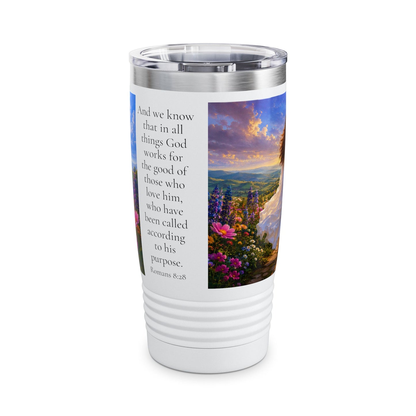 All Things Work Together Tumbler 20oz - Romans 8:28 Christian Gift