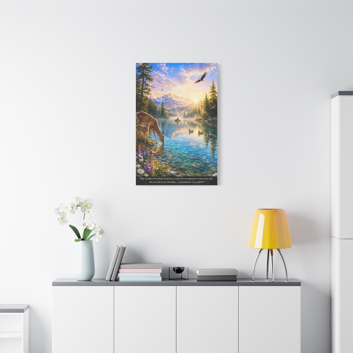 New Every Morning — Vibrant Canvas Wall Art | Lamentations 3:22-23