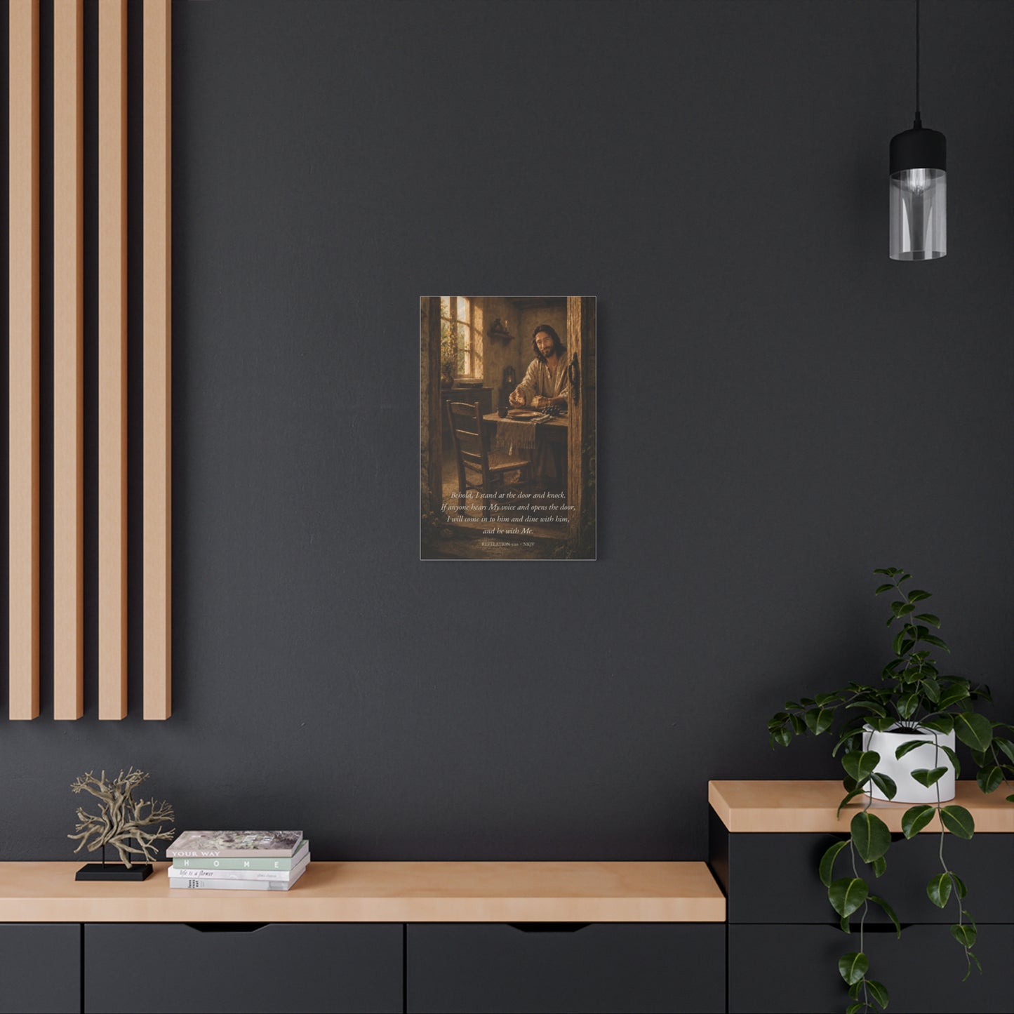 Behold I Stand at the Door — Revelation 3:20 | Quiet Grace Wall Art