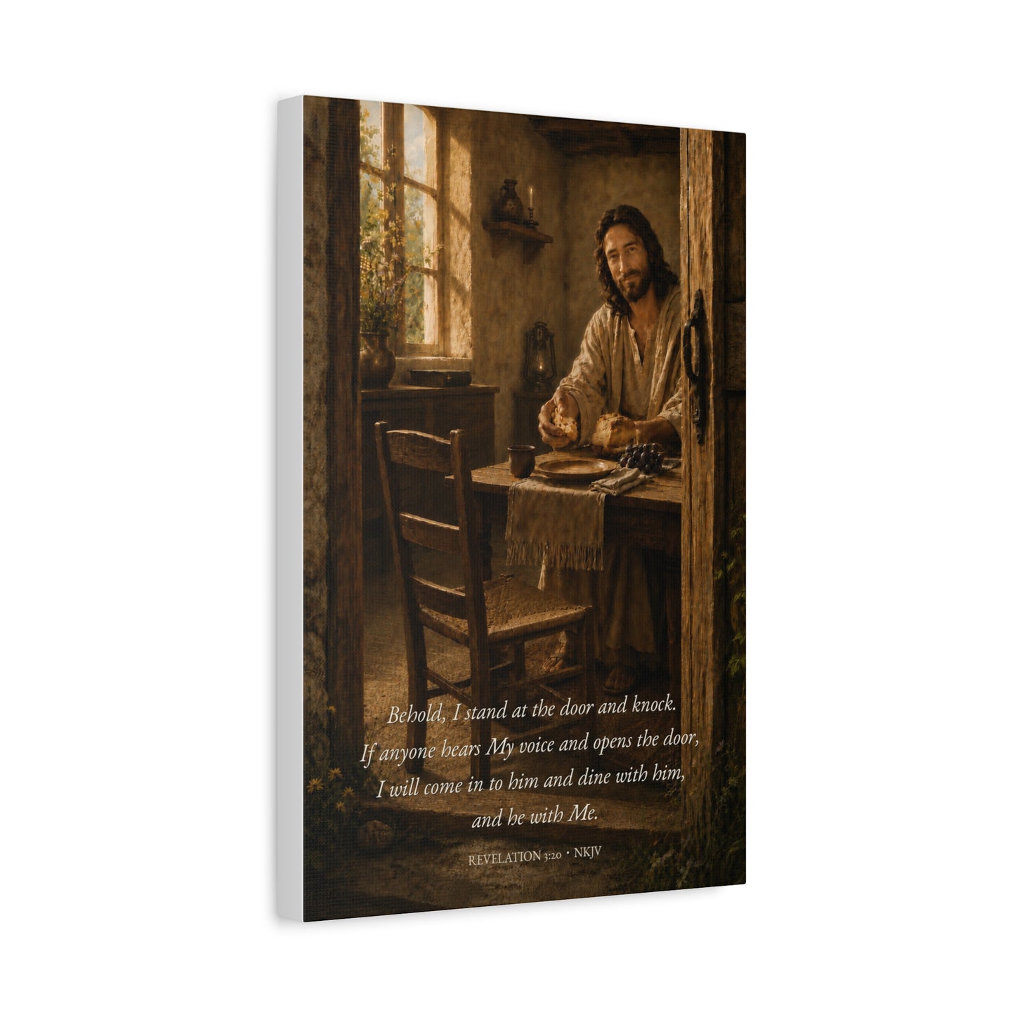 Behold I Stand at the Door — Revelation 3:20 | Quiet Grace Wall Art